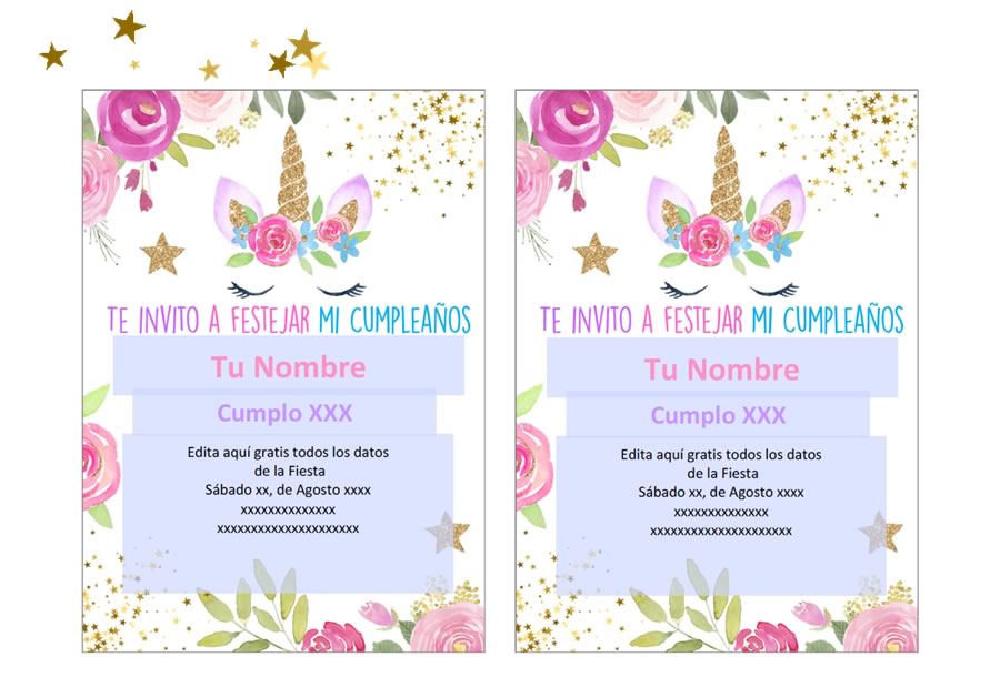 Como Hacer Invitaciones De Unicornio