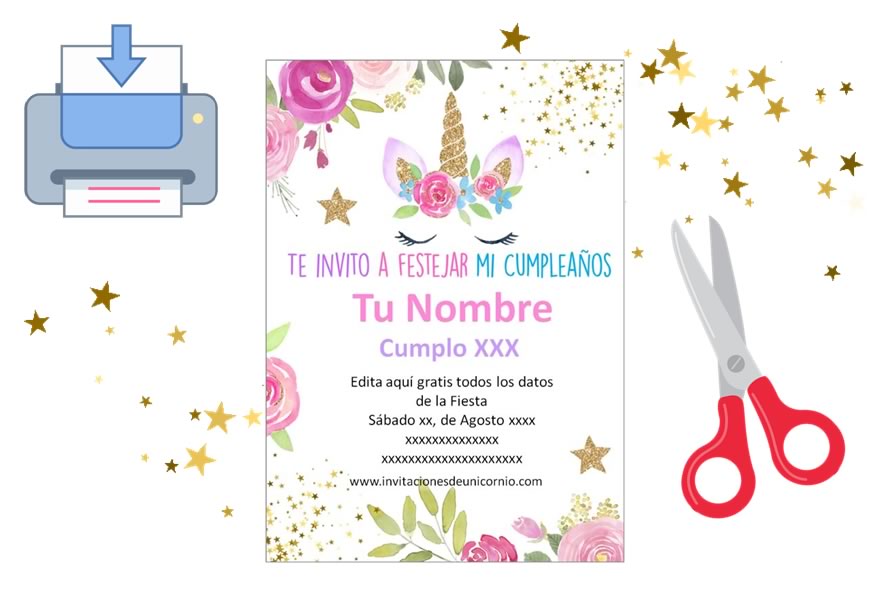 Como Hacer Invitaciones De Unicornio