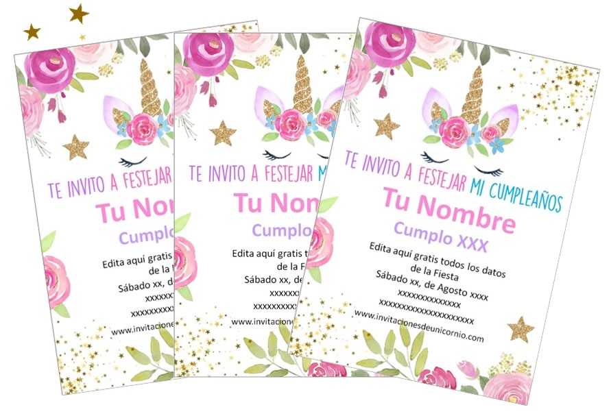 Como Hacer Invitaciones De Unicornio