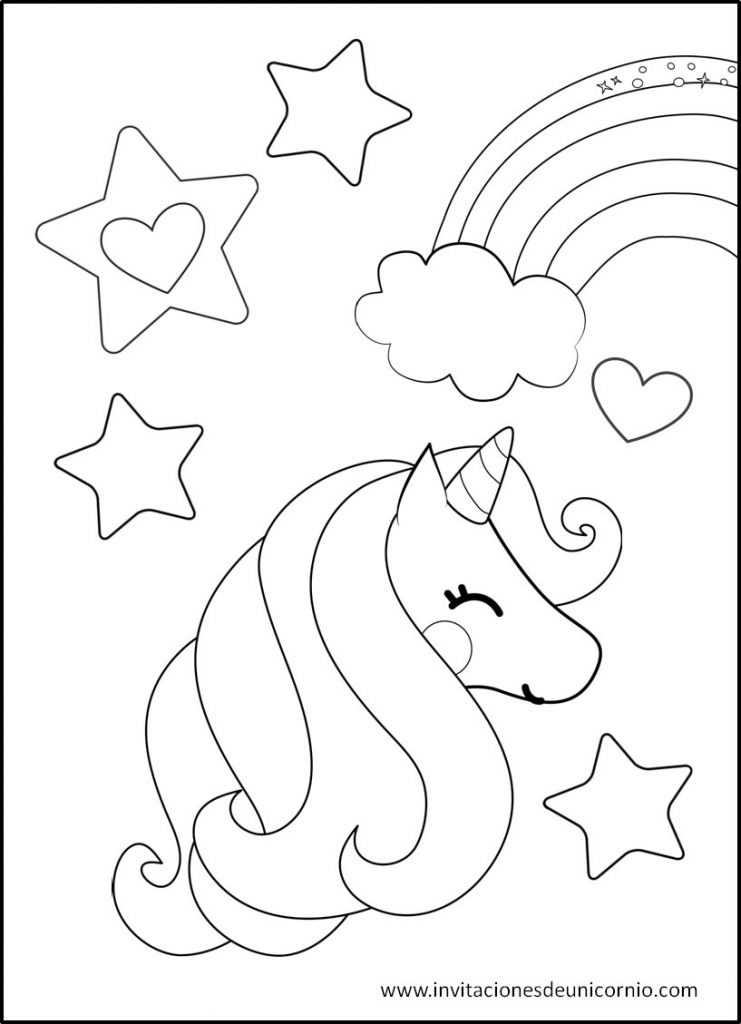 Dibujos de Unicornios para Colorear