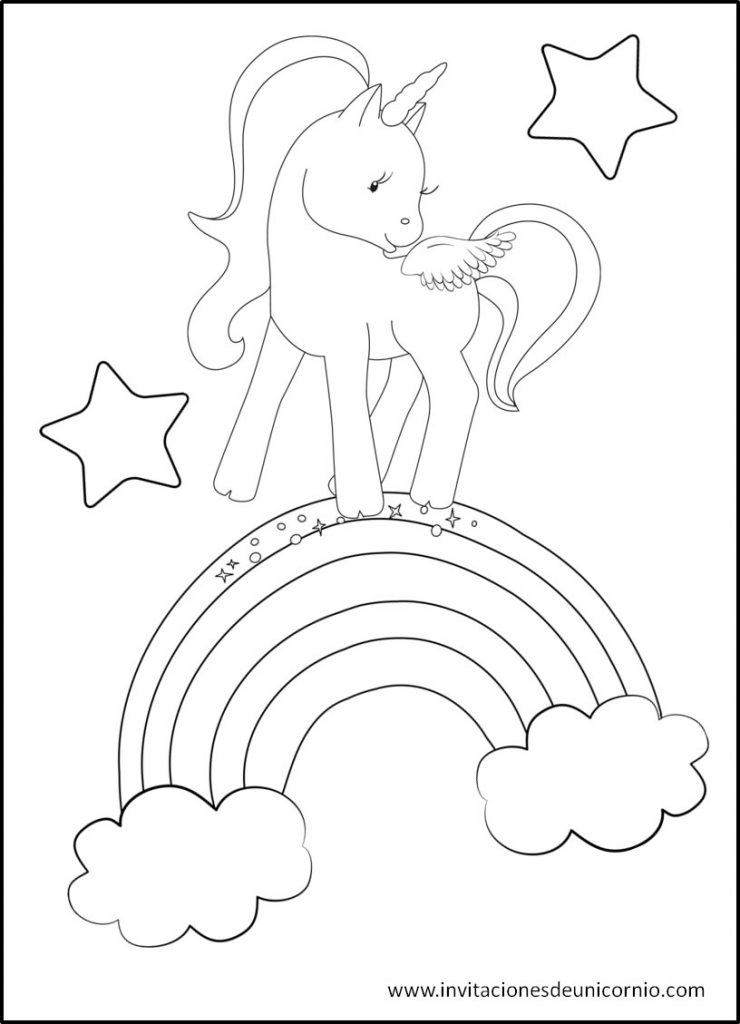 Dibujos para Colorear de Unicornios