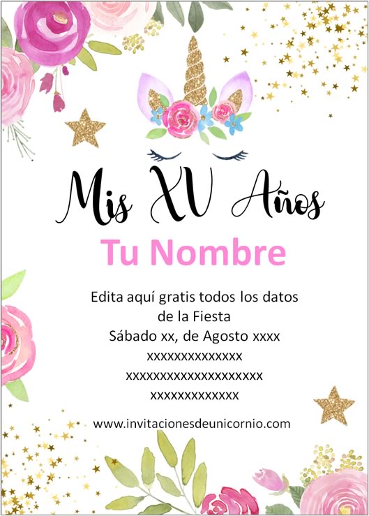 Invitaciones De Xv Anos Modernas Para Editar Gratis Canva